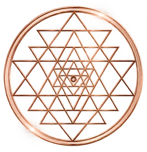 Roségouden Sri Yantra van Divine Balance