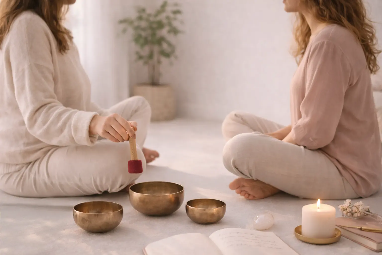 Klankschalen en meditatie bij Divine Balance